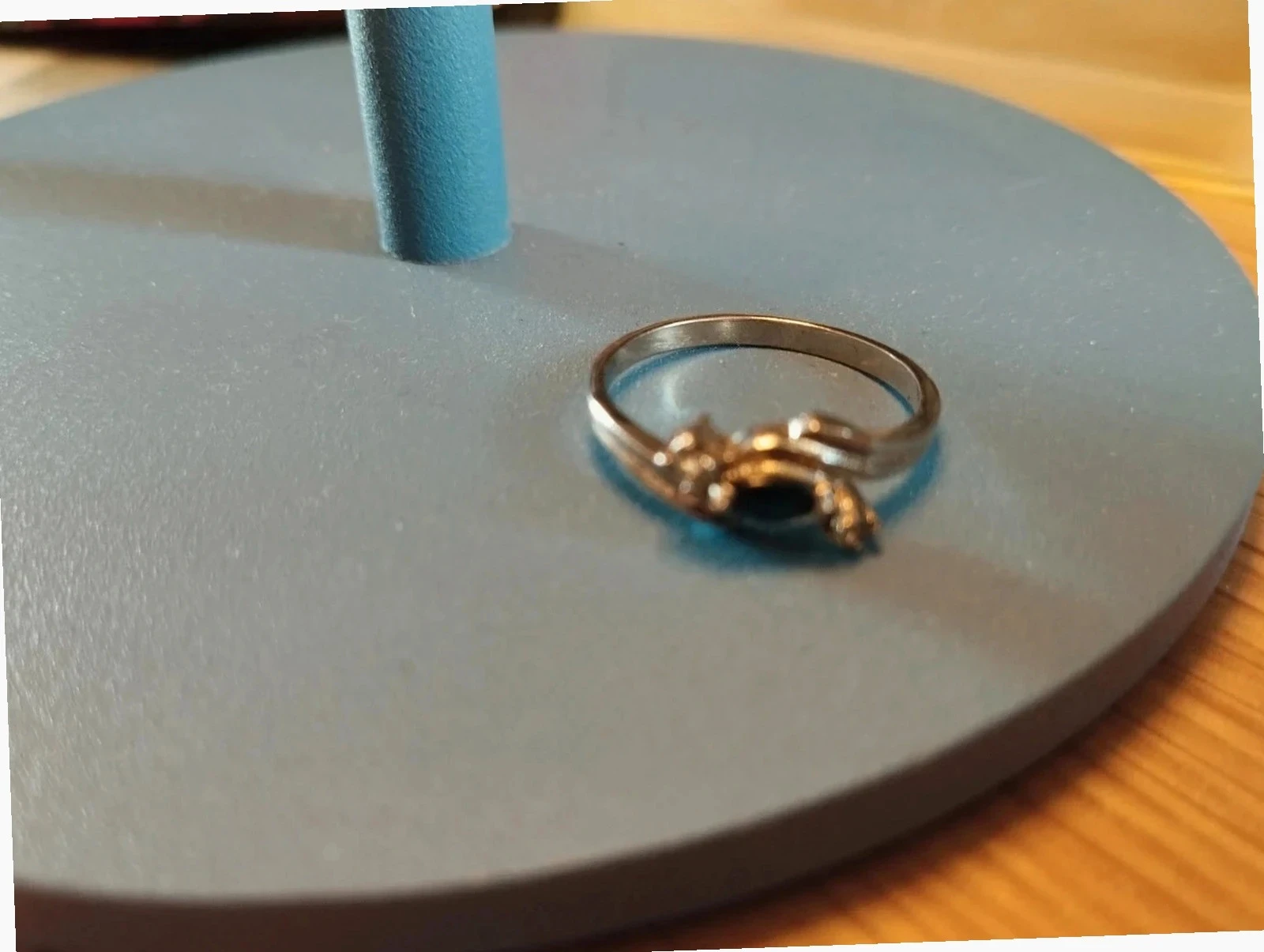 Bague fantaisie vintage en plaqué or. Taille 56.5 – photo 5